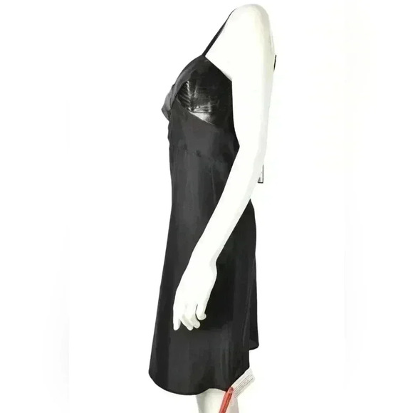NWT FW14 BELSTAFF Black Satin Poly Bustier Mini Cocktail Dress 40EU Small Italy - Picture 2 of 11